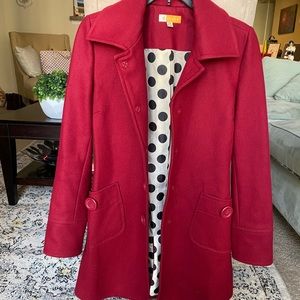 Red wool coat